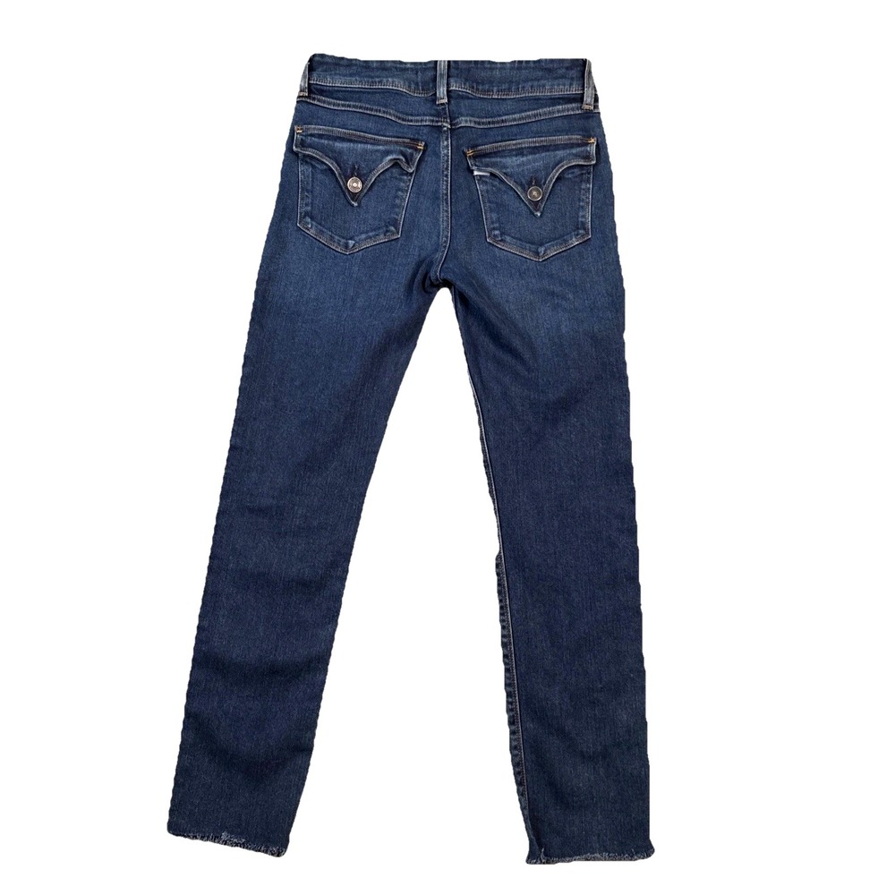 Hudson Jeans‎ Women 25 Dark Wash Collin Skinny Stretch Denim Low Rise Raw Hem - Picture 13 of 14